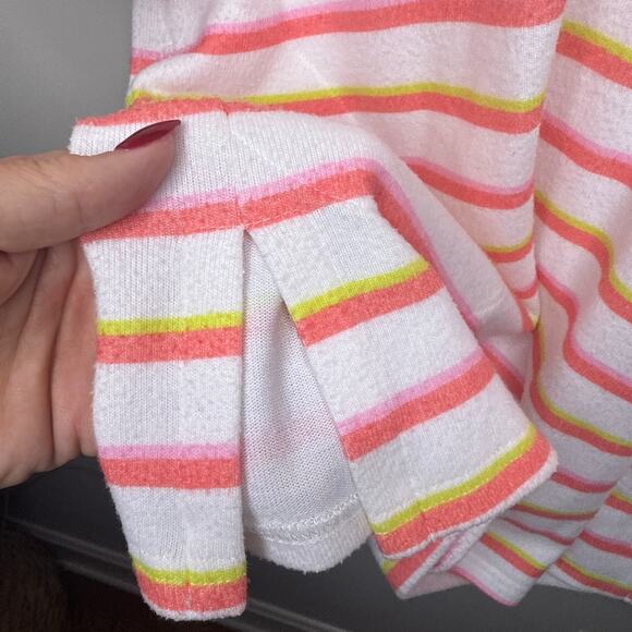 Trina Turk Costa De Prata Hooded Terry Tunic Coverup Large Roll Tab Beach Resort - Picture 7 of 11